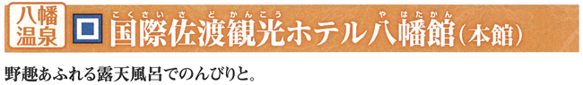国際佐渡観光ホテル 八幡館