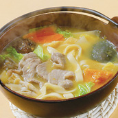 黄金ほうとうの昼食